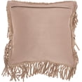 thumbnail image 2 of Mina Victory Couture Nat Hide Fringe Borders Beige 18" x 18" Throw Pillow, 2 of 3
