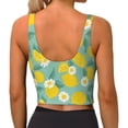 thumbnail image 2 of Yiaed Lemons Chamomile Flowers And Leaves Print Ladies Waistcoat Women Sports Vest Vest Sports Women Sports Top Yoga Vest for women-X-Large, 2 of 8