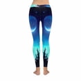 thumbnail image 4 of SUNENAT Milky Way in Starry Night Forest Women's Capri Leggings Stretchy Skinny Yoga Pants 3XL, 4 of 4