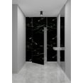 thumbnail image 3 of Invisible Solid Hidden Door with Handle | Planum 0010 Nero Marquina with Black Hidden Frame 36" x 96" Left-hand Outswing Black Frame | Concealed Hinges Lock Handle | Modern Frameless Doors, 3 of 6