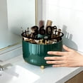thumbnail image 5 of Lunxisen 4 Pcs Desktop Rotating Makeup Brush Organizer, Cosmetic Storage with Spinning Base, Vanity Desk Dresser Organizer for Brushes Lipstick, Beauty Counter Display Case, 5 of 8