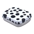 thumbnail image 1 of Luzkey Small Tin Can Container with Lid, Multifunctional Rectangular Empty Storage Box, Tin Can with Metal Hinges for Candy, Jewelry, Black And White Dots, 1 of 8