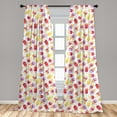 thumbnail image 5 of Ambesonne Ice Cream Curtains, Watercolor Cone, Pair of 28"x84", Multicolor, 5 of 5