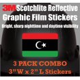 thumbnail image 2 of (x3) 3M Reflective Libya Flag Stickers | Versatile & High Quality Safety Decals | Flag of Libya Sticker Decals | Perfect for Hard hats, laptops, bikes, toolboxes and more!, 2 of 3