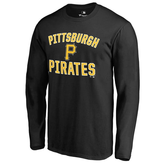 Men's Black Pittsburgh Pirates Victory Arch Long Sleeve T-Shirt
