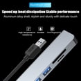 thumbnail image 2 of Adaptador de concentrador USB 5 en 1 2103U Estación de acoplamiento USB multipuerto con USB 3.0 + US TOMSHOO Gris, 2 of 7