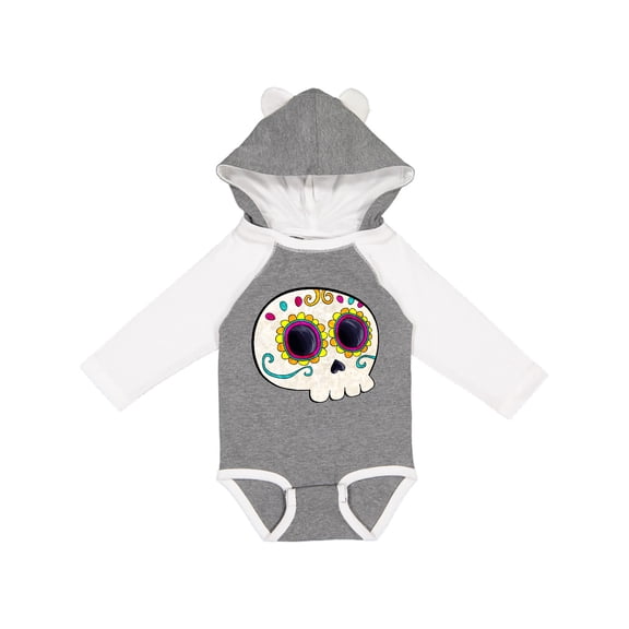 Inktastic Cute Sugar Skull for Day of the Dead Boys or Girls Long Sleeve Baby Bodysuit