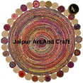 thumbnail image 2 of Jaipur Art And Craft Handmade Natural Jute and Cotton Rustic look Area Rug Reversible Braided Farmhouse Carpet (9x9 Sq Ft), 2 of 5