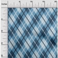 thumbnail image 2 of oneOone Cotton Cambric Teal Blue Fabric Check Quilting Supplies Print Sewing Fabric By The Yard 42 Inch Wide, 2 of 4