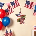 thumbnail image 5 of erdimoy 4th of July Patriotic Star Wooden Door Hanger, 19.68in USA Flag Star Wreath Sign with Berries Bow for Independence Day Front Door Porch Decor, 5 of 6