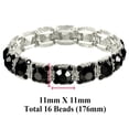 thumbnail image 2 of Falari High Quality Crystal Stretch Bracelet Wedding Bracelet Gift Box Included Jet, 2 of 4