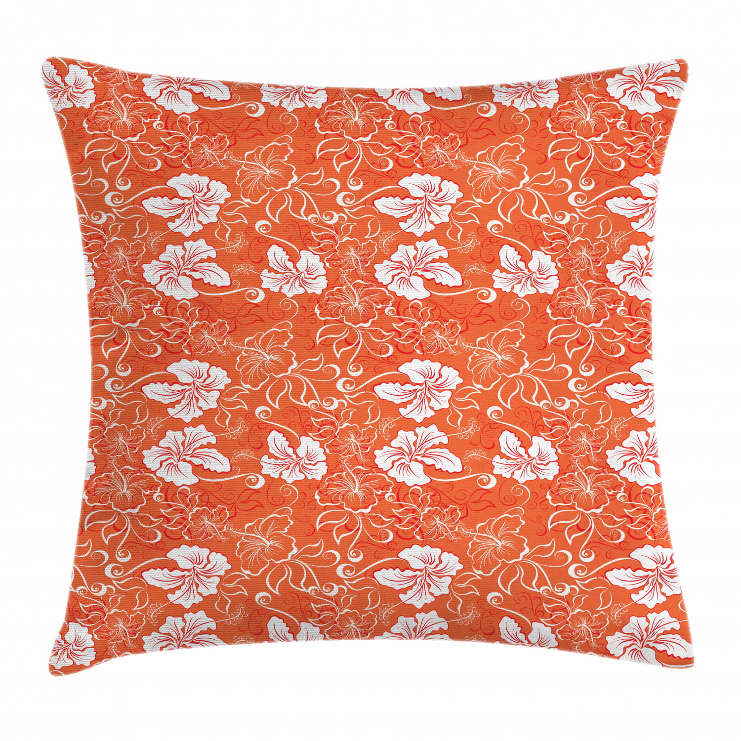 Flowershave357 One Throw Pillow Cover Decorative Pillow Cover Tropical Pillow Cover Floral Decor Hawaiian Decor Orange Pillow Cover Sofa Pillow 