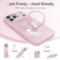 thumbnail image 2 of VENINGO Magnetic Case for iPhone 17 Pro Max with 360° Rotatable stand, Compatible with Mag-safe, Shock Resistant Slip Resistant iPhone 17 Pro Max Phone Case 6.9", Pink, 2 of 9