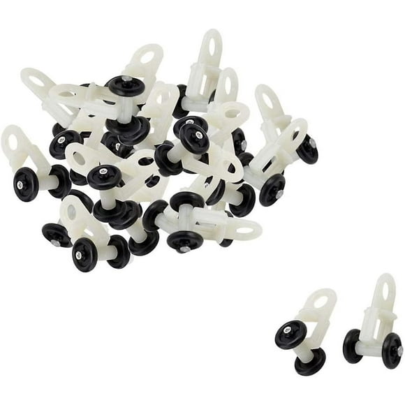 20 Pcs glidrullgardinrulle Robe de Jardin glidande remskiva pour Enfants slöja plast