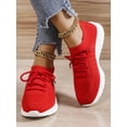 thumbnail image 6 of White Sneakers for Women Lace Up Shoes Wide Width Running Athletic Shoes Comfort Trainers Non Slip Red 4.5, 6 of 8