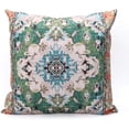 thumbnail image 4 of Boho Throw Pillow Covers 18x18 inch Monaco Rug Persian Carpet Double Sided Pattern Cotton Soft Pillow Case Cushion Cover Pillowcase for Couch Sofa Bed Decorative (Green), 4 of 6