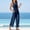 #13Blue, variant on Byworldtasic Women's Summer Jumpsuits Sleeveless Tie Knot Wide Leg Long Pants Romper with Pockets