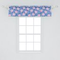 thumbnail image 2 of Ambesonne Hawiian Valance Pack of 2, Classic Hibiscus and Palms, 54"X12", Pale Rose and Violet Blue, 2 of 4