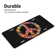thumbnail image 6 of KAKALAD Spring Peace Sign Flower Symbol 01 Aluminum Universal Car Vehicles License Plate 6" x 12" (4 Holes), 6 of 9