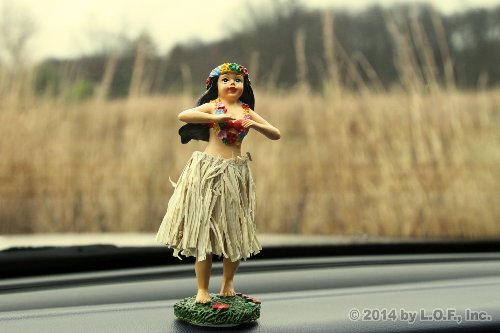 hawaiian girl car dashboard