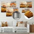 thumbnail image 4 of Designart "Orange Farm Autumn horizon III" Landscapes Metal Wall Art, 4 of 5