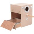 thumbnail image 1 of Parakeet Nesting Box Wooden Bird House Wood Bird Nest Parakeet Breeding Box Parakeet Supply, 1 of 9