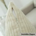 thumbnail image 4 of Decorative Throw Pillow Covers 12x20, Set of 2 Soft Corduroy Striped Boho Solid Pillow Cover, House Warming Gifts for Couch Sofa Bed Living Room, Modern Farmhouse Home Decor, Cream White, 4 of 8