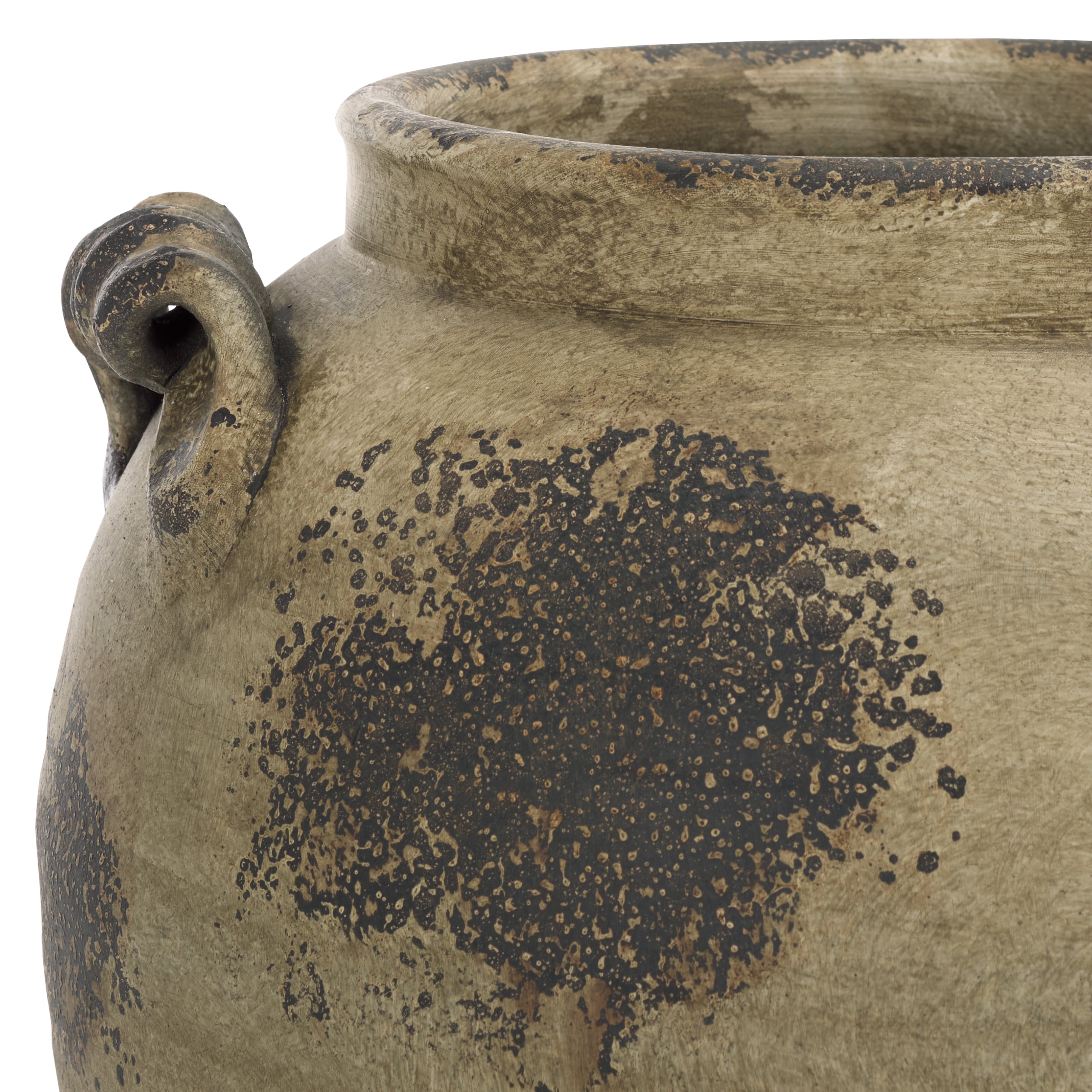 Safavieh Rhodes 13"/10.5" Weathered Gray Terracotta Table Vase, Set of 2