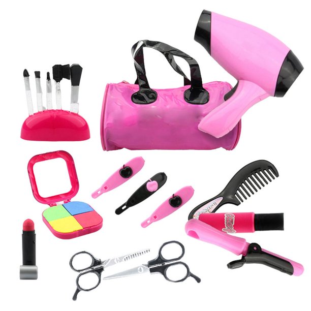 IMSHIE Beauty Hair Stylist Set, Toy Blow Dryer, Curler, Scissors, Comb