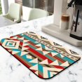 thumbnail image 2 of 2 Pack Washable Rubber Bohemian Vintage Floral Dish Drying Mats for Kitchen Counter Home Large Coffee Bar Pad Accessories and Decor for Utensils Stemware (2pcs 18''x24''+19.5''x12''), 2 of 6