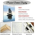 thumbnail image 6 of Zen Canvas Wall Art Zen Stone Painting Prints Spa Meditation Painting Artwork for Spa Yoga Room Bathroom Wall Decor Frame (12.00"&nbsp;x&nbsp;18.00", Zen 1), 6 of 6