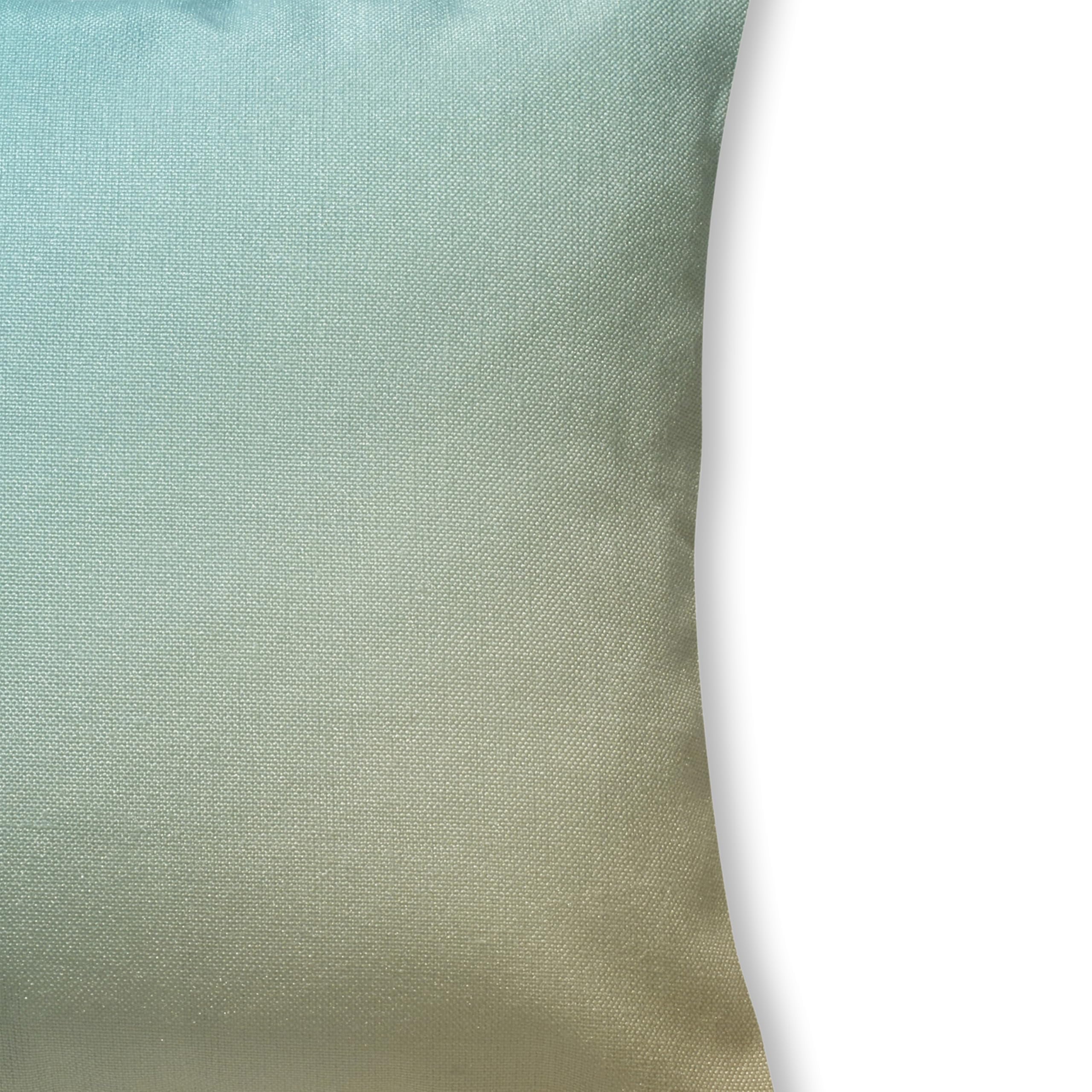 Fab Habitat Indoor/Outdoor Throw Pillow Made from Recycled Polyester Yarn - Double Sided, Stain Resistant, Machine Washable - Ombre - Patio, Deck, Porch, Living Room - Big Sur Aqua (20" x 20")