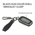 thumbnail image 3 of Lylong Car Accessories Zinc Alloy Leather Remote Key Fob Cover Case for Toyota for Tundra for Corolla Black, 3 of 8