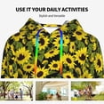 thumbnail image 4 of Kdxio Sunflowers In Vintage Print Womens Oversized Hoodies Sweatshirts Hooded Pullover Tops Sweaters Casual-Large, 4 of 7
