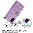thumbnail image 4 of Wallet Phone Case for Samsung Galaxy A51(4G), Retro Matte 9 Card Holder Slots Zipper Pocket Case PU Leather Magnetic Closure Kickstand with Wrist Strap Shockproof Folio Flip Case - Purple, 4 of 16