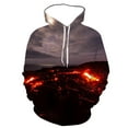 thumbnail image 1 of 2024 3D Spring And Autumn New Creative Men's Volcanic Eruption Print Hoodie Trendy Magma Sports Oversizeda, 1 of 4