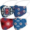 LA Clippers Fanatics Branded Adult Variety Face Covering 4-Pack