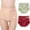 Beige+Green+Red, variant on 3pcs Women Briefs,High Waist Panties,Abdomen Panties,Floral Printed Briefs,Elastic Loose Panties,Female Breathable Underpanties,Menstrual Period Underwear