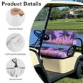 thumbnail image 6 of Yuyamidu Purple Golf Cart Seat Covers Full Set of 2 Coconut Tree Golf Cart Seat Bottom Cushion Back Rest Cover Travel Sports Cart Seat Cushion Accessories, Purple, 6 of 7