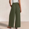 thumbnail image 4 of ZZwxWA Womens Wide Leg Pants Casual 2025 Elastic Waist Loose Flowy Palazzo Pants Trousers with Pockets, 4 of 7