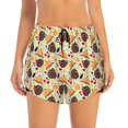 thumbnail image 4 of Lsque Thanksgiving Printed Women's Running Shorts with Liner Pockets,Elastic Quick Dry Workout Athletic Gym Yoga Shorts,Womens High Waist Shorts-Small, 4 of 9