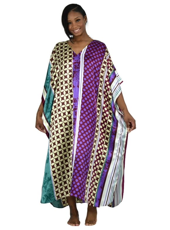 Up2date Fashion's Women's Caftan / Kaftan / Muumuu / Mumu, Geometric Print, Style Caf-102