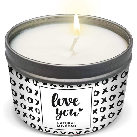 Magnificent101 I Love You Valentine's Day Vanilla Lavender Aromatherapy Candle for Love, Romance, Relationships, Couples - Natural Soybean Wax Tin - 6oz