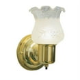 thumbnail image 2 of Sunset Lighting F2830-11 Wall Sconce with Grape Pattern Etched Glass, Antique Brass Finish, 2 of 2