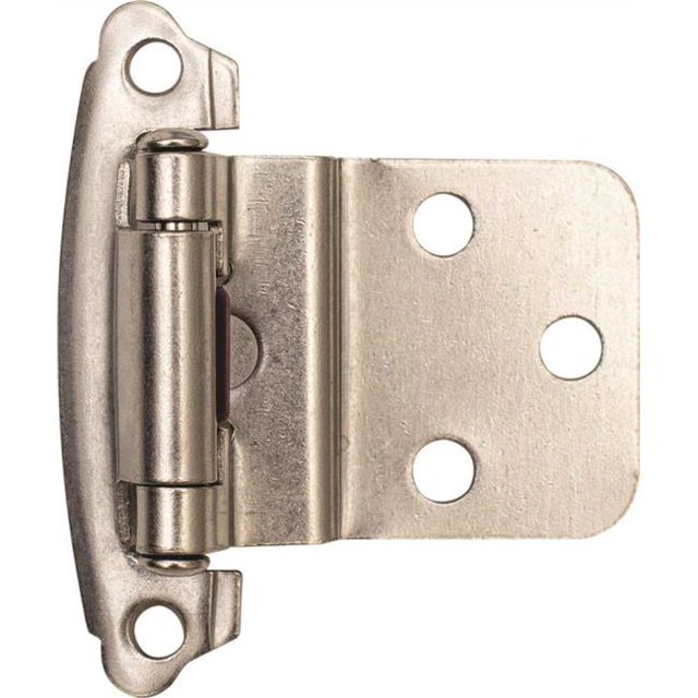 Anvil Mark 2494375 Anvil Mark Self-Closing Cabinet Hinge 1-1/2 In. 3/8 In. Inset Satin Nickel 10 Per Pack