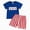 R415-Red, variant on NOLDARES Independence Day Toddler Boy Outfit Short Sleeve Round Neck Tee Pull-on Shorts 2Pcs Set USA Flag Embroidery(Blue,2-3 Y)