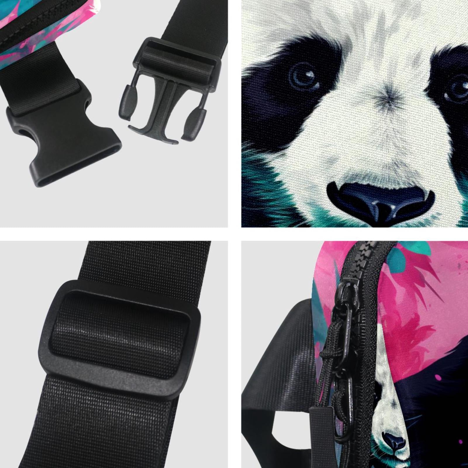 Panda Lightweight Adjustable Cross Body Bag with Extension Strap, Unisex Waist Packs Money Belt Fanny Packs