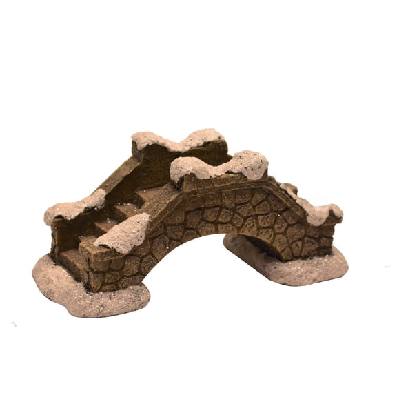 Snow Covered Arch Bridge Mini Outdoor Fairy Garden Pathway Miniature Dollhouse Landscape Decor