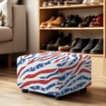 thumbnail image 4 of Xoenoiee American Flag Zebra Stripe Print Ottoman Covers Rectangle Footrest Slipcovers, Universal Rectangle Stool Cover with Elastic Bottom, Washable Footstool Cover Ottoman Foot Stool Protector, L, 4 of 7