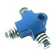 thumbnail image 5 of Conector de 3 vías para manguera de aceite de freno, kit de conversión de disco doble delantero, adaptador universal para manguera de freno triple de Azul, 5 of 8
